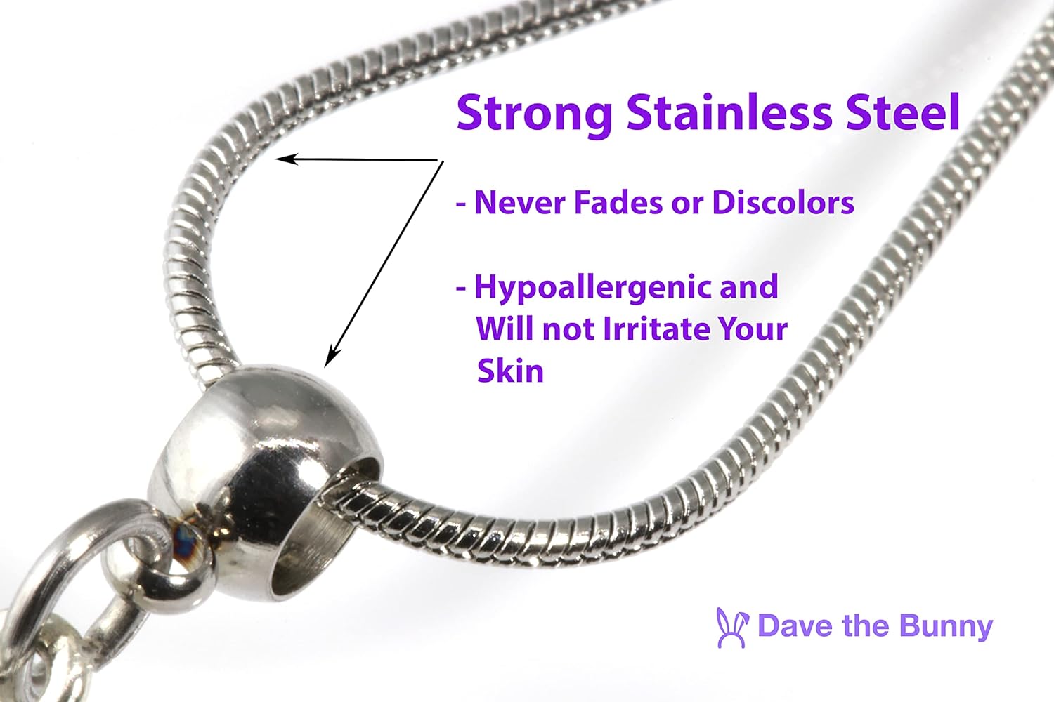 Autism Necklace - Autism Awareness Stuff Stainless Steel Snake Chain Bracelet with Metal Alloy Charm - Autism Mom Jewelry - Autism Must Haves Gift and Autism Necklaces for Women